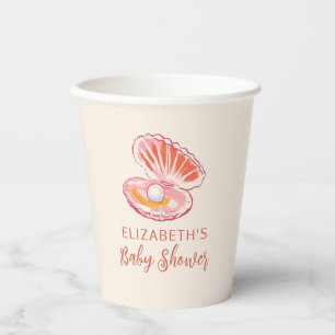 Schattig Parel Meisje Baby Shower  Papieren Bekers