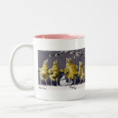 Schattig Pasen  Briefkaart Tweekleurige Koffiemok (Links)