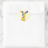 Schattig Pasen konijn Ronde Sticker (Tas)