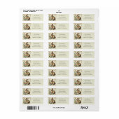Schattig Pasen Konijn Waterverf Brunch Etiket (Full Sheet)