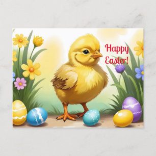 Schattig Pasen Kuiken 1, Pasen Briefkaart