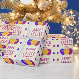 Schattig Pasen Kuiken en Eieren Gelukkig Pasen Vak Cadeaupapier