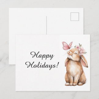Schattig Pasen met een leuk konijn Briefkaart