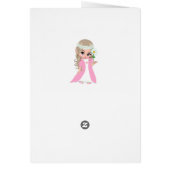 Schattig Pasen Prinsesje & Roze Bloemen (Achterkant)