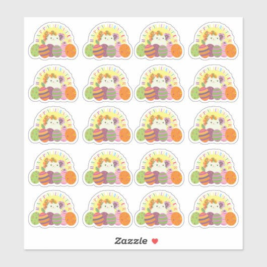 Schattig Pasen Sticker (Vel)