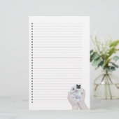 Schattig pasgeboren papaver (Puppy Dog), gebondenh Briefpapier (Staand voorkant)