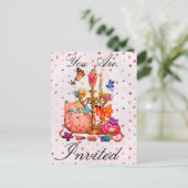 Schattig Pastel Aankondigingskaart (Staand voorkant)