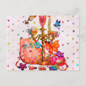 Schattig Pastel Aankondigingskaart (Voorkant)