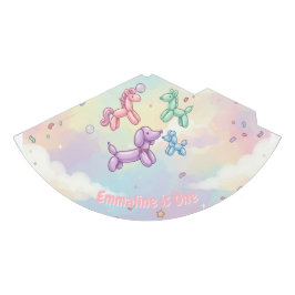 Schattig pastel ballon dier verjaardagsmeisje feesthoedjes