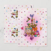 Schattig Pastel Briefkaart (Voorkant / Achterkant)