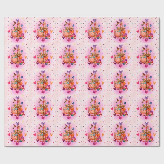 Schattig Pastel Cadeaupapier (Vlak)
