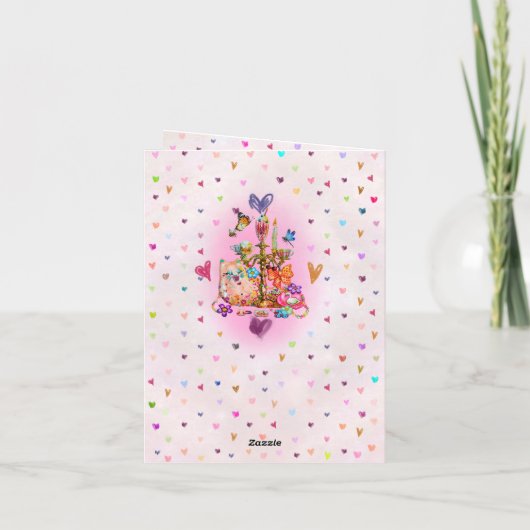Schattig Pastel Feestdagen Kaart (Achterkant)