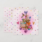 Schattig Pastel Feestdagenkaart (Voorkant / Achterkant)