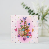 Schattig Pastel Feestdagenkaart (Staand voorkant)