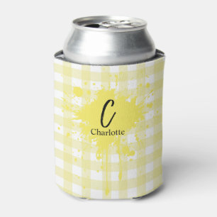 Schattig Pastel Gele Gingham Blikjeskoeler