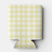 Schattig Pastel Gele Gingham Blikjeskoeler (Achterkant)