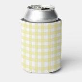 Schattig Pastel Gele Gingham Blikjeskoeler (Blikje Achterkant)