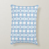Schattig Pastel Geruit Liefdesontwerp Accent Kussen (Achterkant (Verticaal))