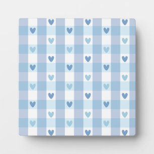 Schattig pastel geruit liefdesontwerp fotoplaat