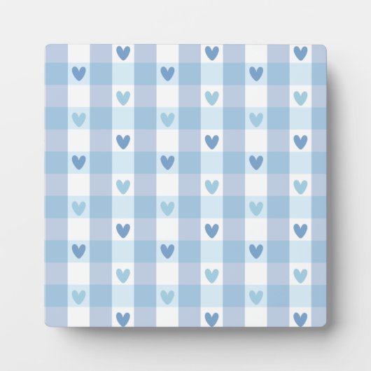 Schattig pastel geruit liefdesontwerp fotoplaat (Voorkant)
