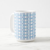 Schattig Pastel Geruit Liefdesontwerp Koffiemok (Voorkant links)