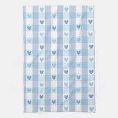 Schattig Pastel Geruit Liefdesontwerp Theedoek (Verticaal)