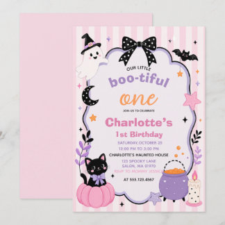 Schattig Pastel Halloween Feest (Verjaardag) Kaart