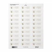 Schattig Pastel Hommeltje Neutraal Adres Etiket (Full Sheet)