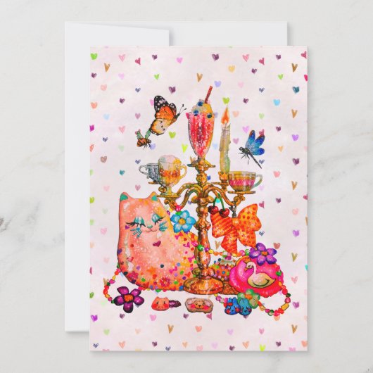 Schattig Pastel Kaart (Voorkant)