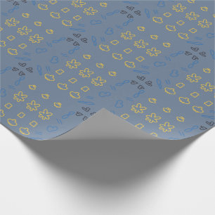 Schattig Pastel Kawaii Minimalistisch Patroon Cadeaupapier