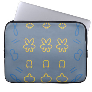 Schattig Pastel Kawaii Minimalistisch Patroon Laptop Sleeve