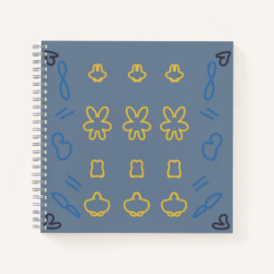 Schattig Pastel Kawaii Minimalistisch Patroon Notitieboek