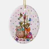 Schattig Pastel Keramisch Ornament (Rechts)