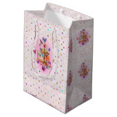 Schattig Pastel Medium Cadeauzakje (Achterkant Gekanteld)