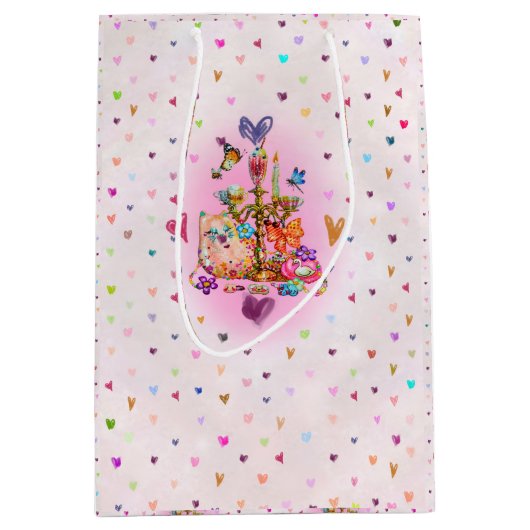 Schattig Pastel Medium Cadeauzakje (Voorkant)