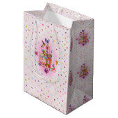 Schattig Pastel Medium Cadeauzakje (Voorkant Gekanteld)