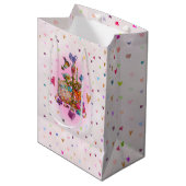 Schattig Pastel Medium Cadeauzakje (Voorkant Gekanteld)