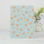 Schattig Pastel Pi-dag Taart Patroon Uitnodiging – (Staand voorkant)