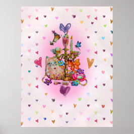 Schattig Pastel Poster