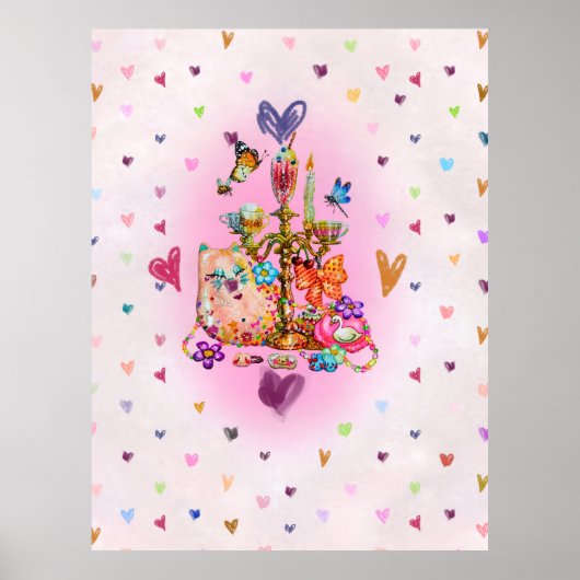 Schattig Pastel Poster (Voorkant)