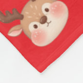 Schattig Pastel Rendierhoofd Fleece Deken (Hoek)