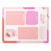 Schattig pastel roze dagelijkse boodschappenlijst notitieblok (Voorkant)