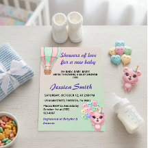 Schattig Pastel Roze en Mint Groen Baby shower