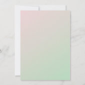 Schattig Pastel Roze en Mint Groen Baby shower Kaart (Achterkant)