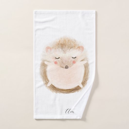 Schattig pastel safari schattig monogram voor meis bad handdoek (Handdoek)
