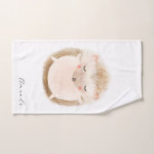 Schattig pastel safari schattig monogram voor meis bad handdoek (Handdoek)