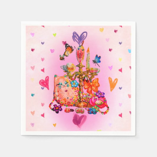 Schattig Pastel Servet (Voorkant)