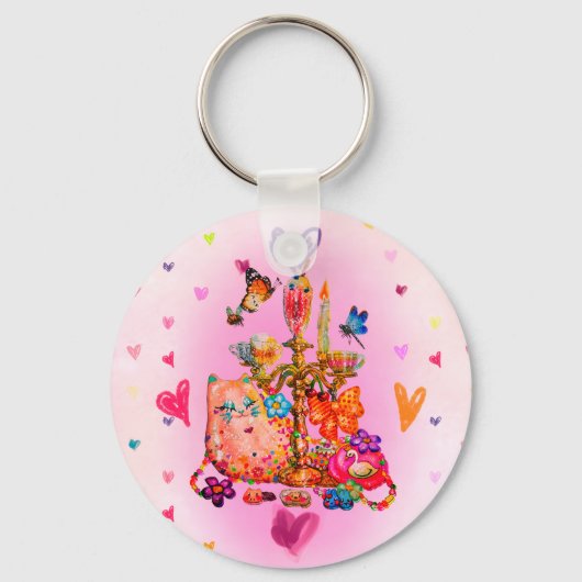 Schattig Pastel Sleutelhanger (Voorkant)