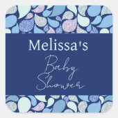 Schattig Pastel Zeemeermin Traan Drop Girly Ocean Vierkante Sticker (Voorkant)