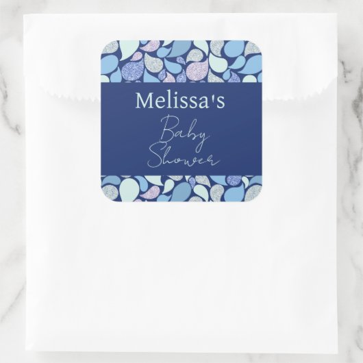 Schattig Pastel Zeemeermin Traan Drop Girly Ocean Vierkante Sticker (Tas)